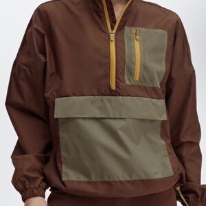 Fabletics Brown and Tan Windbreaker